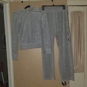 Juicy Couture Gray Sweatsuit Jumpsuit